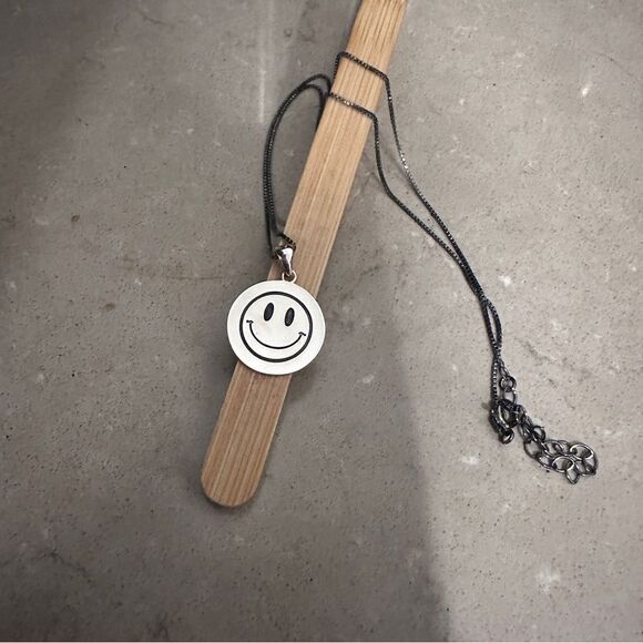 Sterling Silver Smiley Face Necklace – “Smile You’re Beautiful” - Picture 1 of 6